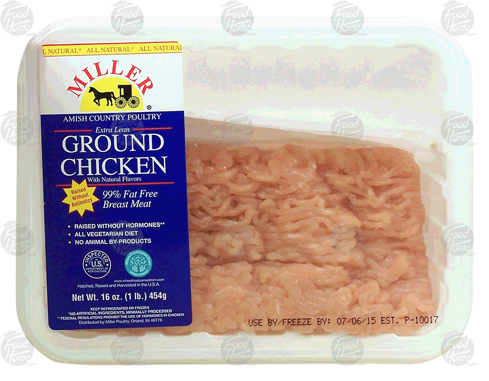 Miller  ground chicken, extra lean Full-Size Picture